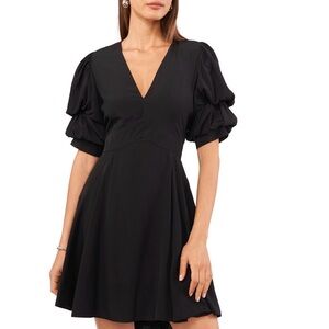1. State Black Puff Sleeve Mini Dress, XS